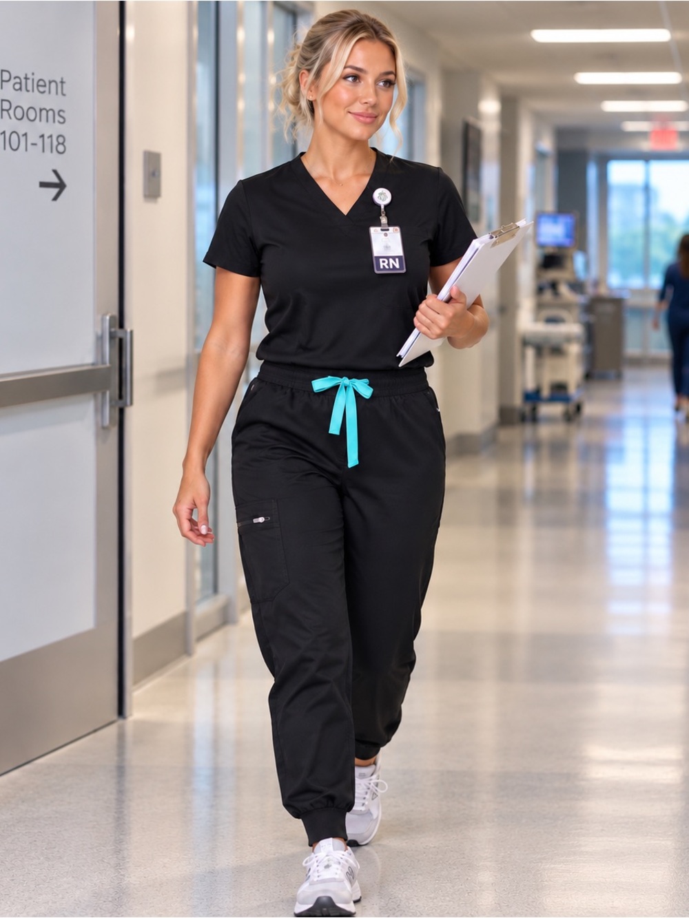 Figs Technical Collection Zamora FREEx Lined Black Scrubs XS/P W23SW2005P